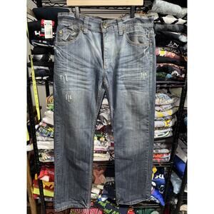 Y2K Level 7 Dark Wash Jeans Size 36x34 Bootcut